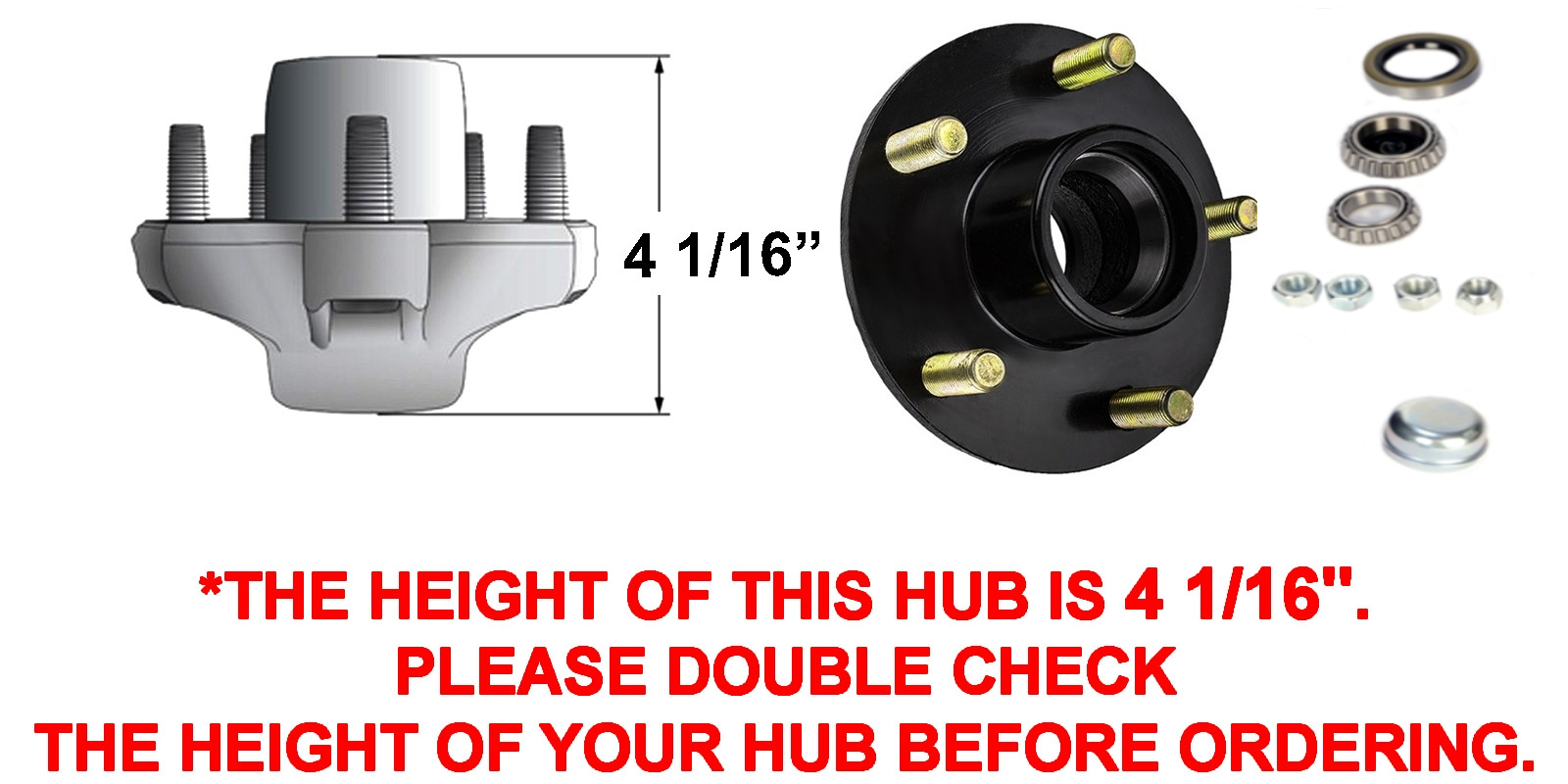 Dico 17214 Trailer Hub Assembly - 5 on 4 1/2" Bolt Circle with 11949-67048 Bearings Questions & Answers